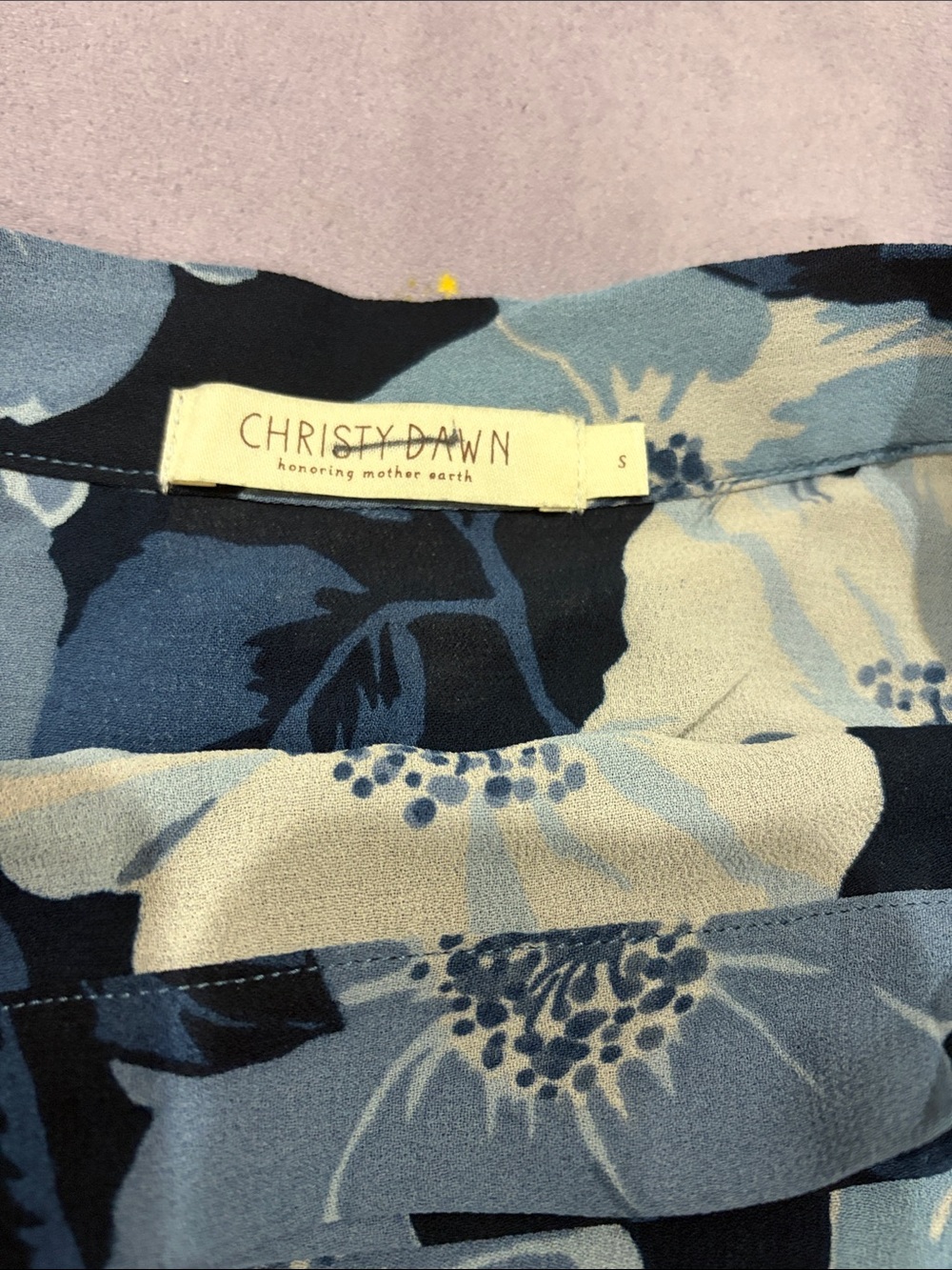 Christy Dawn Rudy Skirt in Hibiscus Blues (small) - Picture 3 of 5